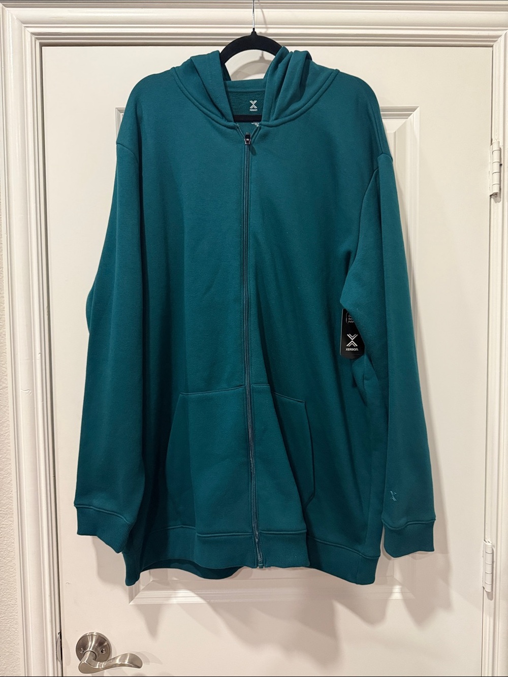 Xersion Green Full-Zip Hooded Sweater Jacket Size 2XL Tall NWT